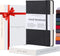BEECHMORE BOOKS Lined Journal Notebook, A5 160 Pages, 5.8 x 8.3 inch, Hardcover Leather for Writing, Gifts Box