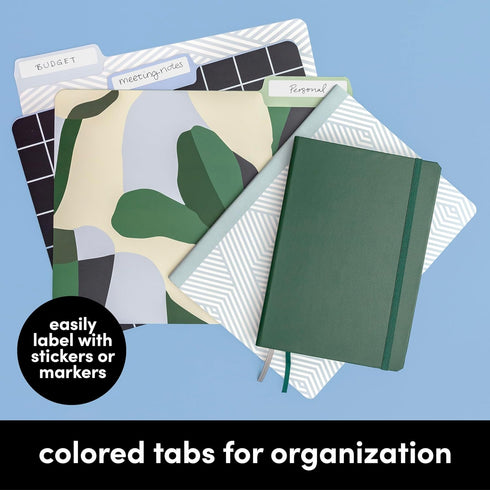 PAPERAGE 12 Pack Decorative File Folders, Heavyweight Paper, 3 Unique Designs, Letter Size (9.5 x 11.75") with 1/3 Cut