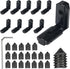 10 Sets Black L Shape 3030 Series Inside Corner Connector Bracket Set for 6mm T Slot Aluminum with 20 Screws