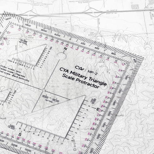 Zonon 2 5 Inch Pcs Military Map Protractor Military Style Utm/mgrs Coordinate Scale Map Perfectly Cut Land Navigation