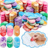 Ctosree 48 Pcs Marble Pencil Erasers, 2 Inch Bright Color Oval Erasers for Kids Teachers Classroom Supplies