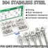 Aienxn 100PCS 304 M3, M4, M5, M6, M8, M10, Metric Sizes Wing Nuts Assortment Kit, Stainless Steel Parts Butterfly Wing