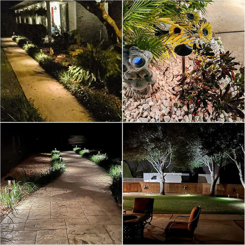 Generic 10W 2700k Low Voltage Pathway Lights Outdoor Landscape Lighting Warm White Walkway Lights Bronze Metal Pro