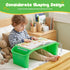 6Pcs 19.7x9.8x7.1in (6, Kids Lap Desk Tray, Plastic Breakfast Laptop Trays with Side Pockets, Stackable Activity Table