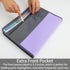NAFY Accordion File Organizer, 13 Pockets, Expanding File Folder with Zipper, A4 Letter Size, Black+Purple