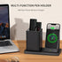 Multi-Functional Pen Holder for Desk,Black Vegan Leather Desk Organizers with Remote Control Holder,Pencil Holder
