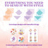 8 Pack 5x7in 4 Decorably Glittery Assorted Friend Card with Envelopes & Stickers - Cute Folded Life is Better with a