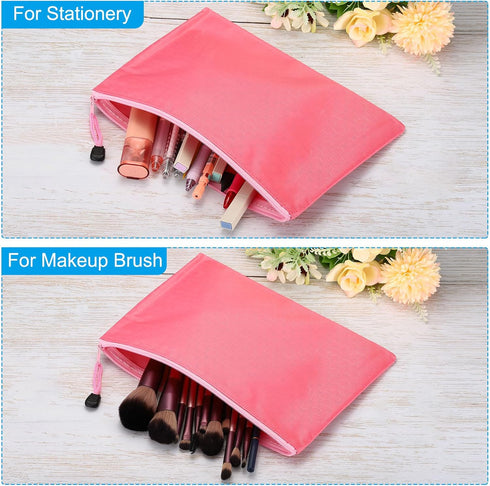 PATIKIL Waterproof Zipper File Bags, 3 Pack A5 Document Holders, Pencil Pouch for Office Use, Green Color