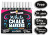 CHALKY CROWN Liquid Chalk Marker Pen, White Dry Erase Marker for Chalkboard Signs, Windows, 10 Pack