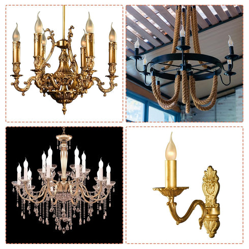 3.1 Inch 3 MECCANIXITY Candle Socket Covers, Tall Metal Chandelier Sleeves Candelabra Base Sockets Fit to Most
