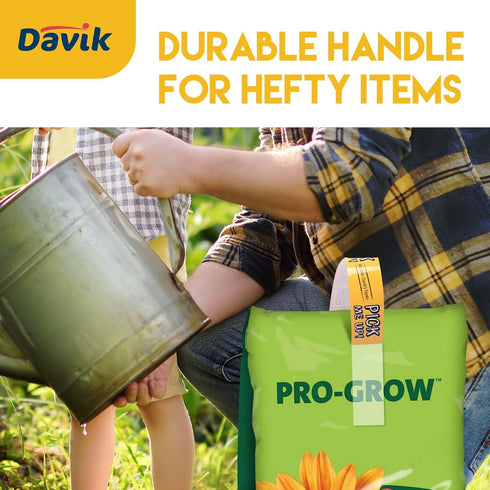 Davik Adhesive Carry Handle Straps: Stick On Handles for Moving Boxes and Bags - 25 Handles
