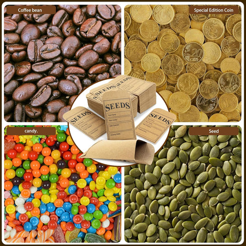 LOTMER 200 Pieces Seed Saving Envelopes, 3.2x4.8 Inch Kraft Seed Packets for Fruit, Vegetable, Flower Seeds Storage