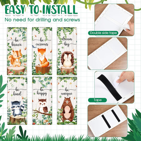 Jetec 6 3D 15.75 7.87 Inch Pcs Anti-Collision Wall Padding for Kids Playroom x Peel and Stick Padded Panels for Bedroom