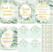 LemonSecret 60 Set Greenery Thank You Card with Envelope Sticker 4 x 6