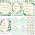 LemonSecret 60 Set Greenery Thank You Card with Envelope Sticker 4 x 6