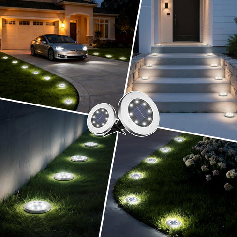 4.6 inch Waterproof,12 Pack INCX Solar Lights Outdoor Solar Lights for Outside, Solar Garden Lights Landscape Lighting
