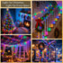 66FT 200 11 LED Christmas Tree Lights, Bright Warm White to Multicolor Outdoor Christmas String Lights for House, Fairy