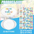 Beupy 32Pcs 32 Runner Bib Clips with Sheets DIY Stickers Reusable, Easy to Use Lightweight Safety Lock Fasteners