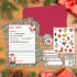 sunepany 8 Set 5x7 Letter from Santa Letter Writing Kit In Christmas Stationery with Red Envelopes, Secret Santa Cards