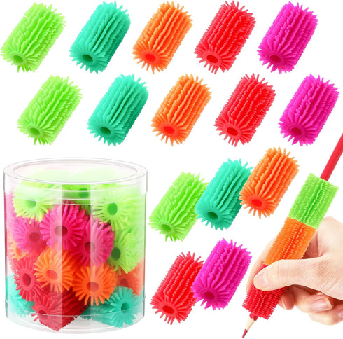 Chivao 25 Pcs Squishy Pencil Soft Grip for Kids Handwriting Grips for Pencils