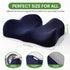A-Pce Ergonomic Seat Cushion -Large Memory Foam Cushion for Office Chair- Sciatica & Lower Back & Coccyx Pain Relief