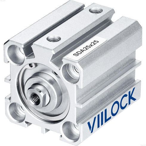 Pneumatic Air Cylinder 25mm Bore 25mm Stroke, Thin Double Action Hydraulic Cylinders SDA 25 X 25