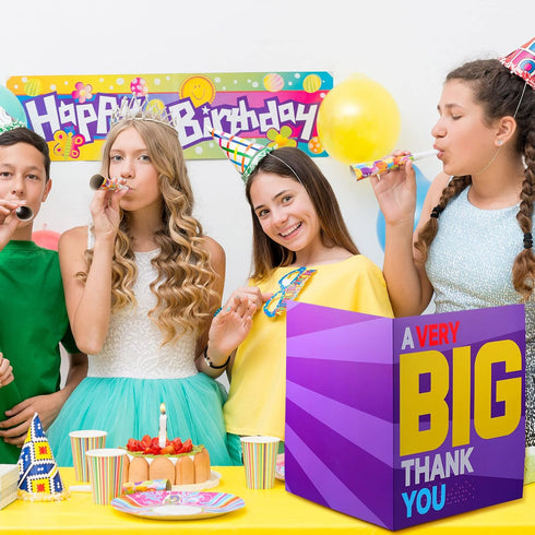 6 Pack Teling Very Big Thank You Cards with Envelope Jumbo Appreciation Greeting Cards Oversized Funny Thank You