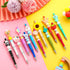 Ctosree 12 Pcs Beadable Pens Kit, DIY Cute Animals Bead Pens Making Kit with Black Ink for School Supplies