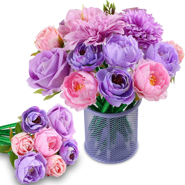 Flower Pens Gifts, 15 Pcs Artificial Mixed Rose Pens for Valentine's Day, Birthday, Wedding, Office Supplies