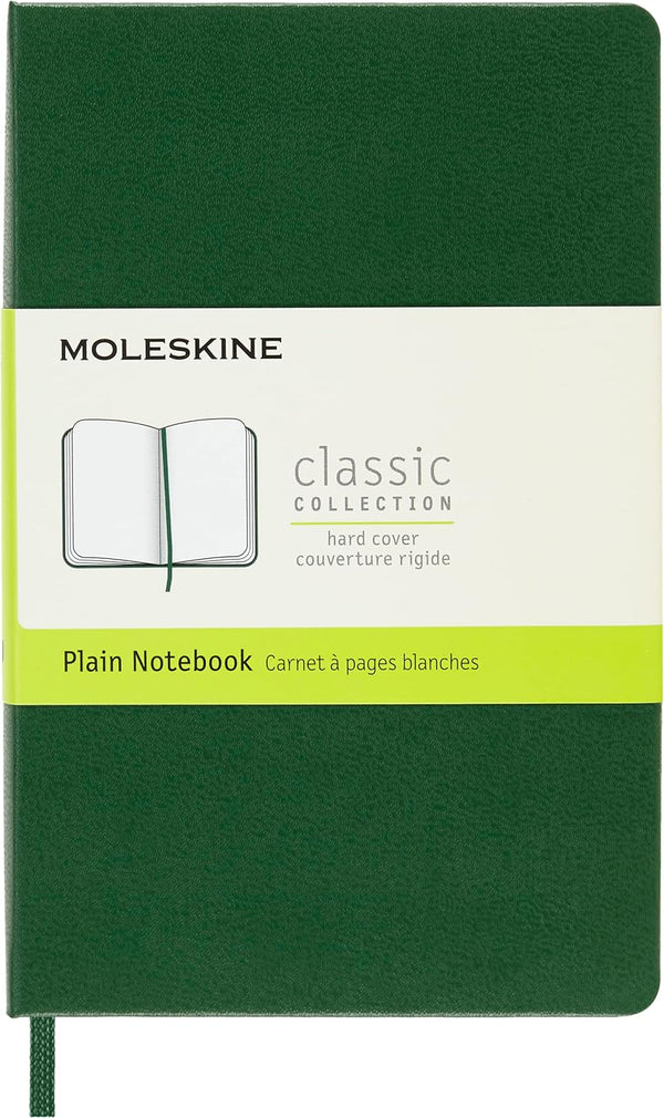 Moleskine Pocket Notebook, Plain, Myrtle Green, Hard Cover (3.5 x 5.5)