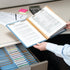 Smead 100% Recycled Pressboard Classification File Folder, Legal Size, 3 Dividers, 3" Expansion, Blue, 10 per Box