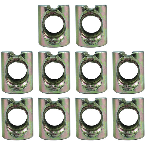 SUUJI 10 PCS Metric M8x11.5mmx14.5mm Barrel Nuts,for Metric M8-1.25 Bolts Cross Dowels Slotted