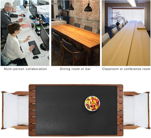 Cacoy PU Leather Desk Pad, 48"x31.5" Large Gaming Mouse Pad, Waterproof Writing Pad