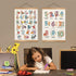 ZTGDA Set 2, 12x16In(ABC+123) Cute Alphabet Numbers Poster of Alphabet Numbers Wall Art, ABC Banner Poster, Wall