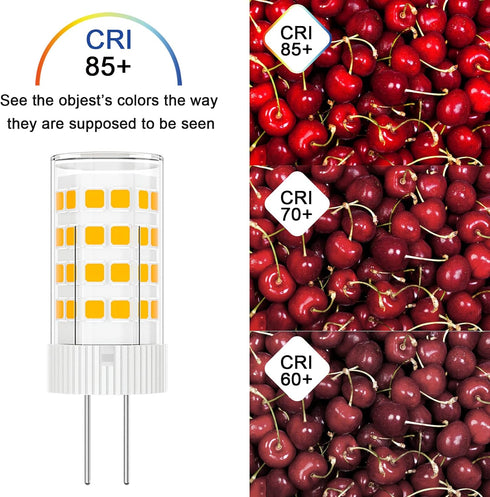 G4 LED Bulb 4W 3000K Warm White 12V AC/DC T3 JC Type Bi-Pin for Outdoor Landscape Lighting, 6 Pack