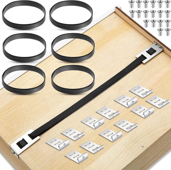 6 Set Drawer Repair Kit with Support Brackets and Screws for Reinforcing Broken Sagging Wood Drawers