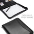 Travigo 3-Ring Zipper Business Leather Portfolio Folder, 1.25" 3-Ring Binder, Professional Document Organizer