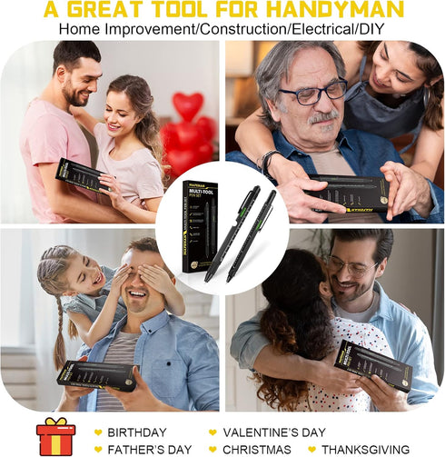 Father's Day Gifts from Daughter Son Wife - 9 in 1 Multitool Pen, Unique Gifts for Men Who Have Everything