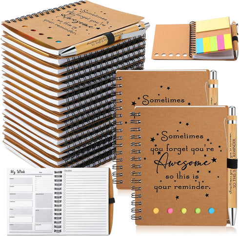 Moinchore 20 Sets Teacher Appreciation Gifts Thank You Gifts Inspirational Spiral Notebooks