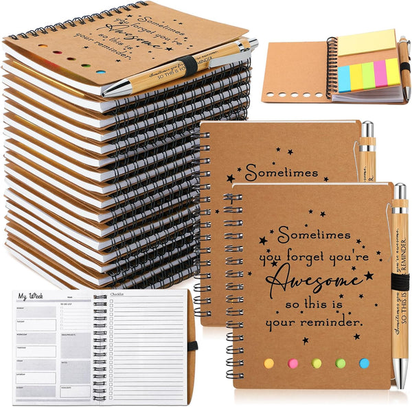 Moinchore 20 Sets Teacher Appreciation Gifts Thank You Gifts Inspirational Spiral Notebooks