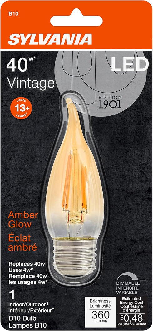 Sylvania 79580 1 LED Bulb, Medium Base, Amber