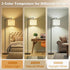 (9W mukuxin Floor Lamp, LED Floor Lamp with Foot Switch & Adjustable Linen Lampshade, Tall Modern ARC Standing Lamps