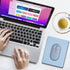 Mini Mouse Pad Small Size 2 Pack, Portable Blue Mouse Pad for Laptop, Cute Non Slip Rubber Base - 5.5 x 7 in