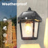 9 Inch 3 -2 Pack DERAYSION Solar Porch Lights Outdoor, Solar Wall Lanterns with Motion Sensor, Mode Adjustable