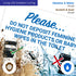 10x14 Inches, .040 Please Do Not Deposit Feminine Products Baby Wipes in Toilet with Graphic Sign, Rust Free Aluminum