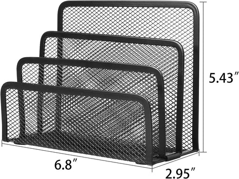 wishacc Desk Mail Organizer - Small File Holders for Desktop Document/Filing/Paper Organization
