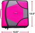 Case-it The King Sized Zip Tab Zipper Binder, 4 Inch D-Rings, 5 Subject File Folder, 800 Sheet Capacity, Magenta