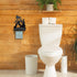 Ecqizer Bigfoot Sasquatch Metal Toilet Paper Holder with Shelf, Bigfoot Inspired Design Gifts Rustic Toilet Paper