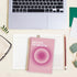 BearCake Pastel Pink Gradient Aura Journal, Aesthetic Spiritual Notebooks, Hardcover Spiral Notebook 5.5x8.3
