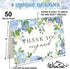 50 Pack Summer Whaline Hydrangea Thank You Cards Bulk Boxed Greeting Card Spring Blue Purple Floral Blank Note Cards